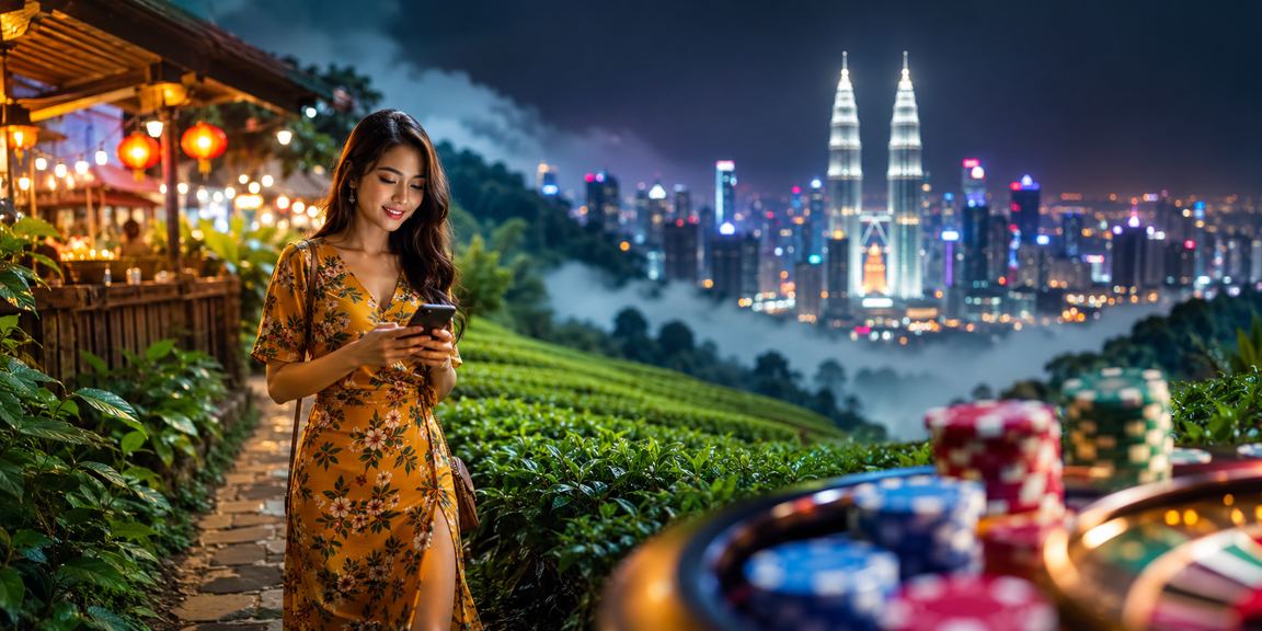 Pengguna mengakses kasino mudah alih 5080 di Kuala Lumpur